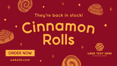 Quirky Cinnamon Rolls Facebook event cover Image Preview