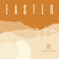 Easter Resurrection  Linkedin Post Design