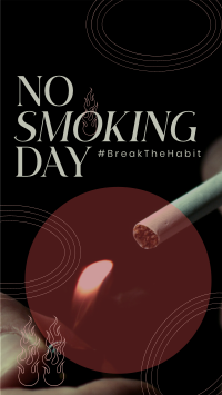 Modern No Smoking Day Instagram Story Design