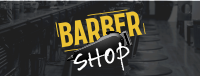 Grunge Barber Shop Services Facebook Cover Design