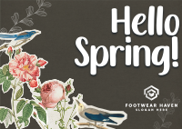 Scrapbook Hello Spring Postcard Image Preview