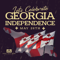 Let's Celebrate Georgia Independence Instagram Post Design