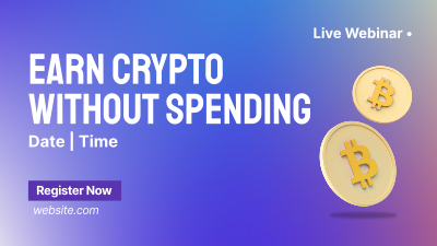 Earn Crypto Live Webinar Facebook event cover Image Preview
