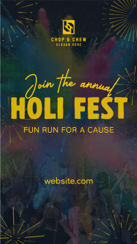 Holi Fest Fun Run Instagram story Image Preview