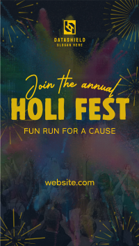 Holi Fest Fun Run Instagram Story Design