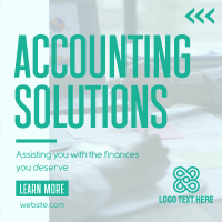 Accounting Solutions Instagram Post Design