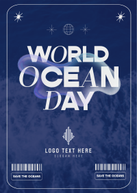 Y2K Ocean Day Poster Image Preview