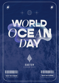 Y2K Ocean Day Poster Image Preview