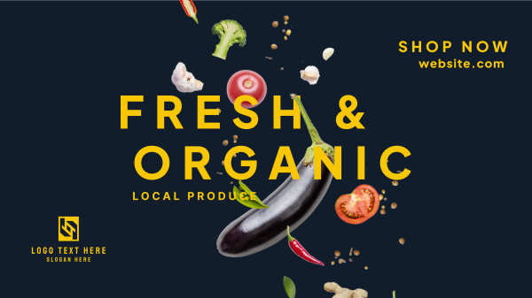 Fresh Vegetables Facebook Event Cover Design Image Preview
