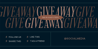 Elegant Minimal Giveaway Twitter Post Image Preview