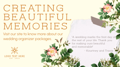 Beautiful Wedding Memories Facebook event cover Image Preview