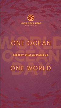 Clean World Ocean Day Awareness Instagram Story Design