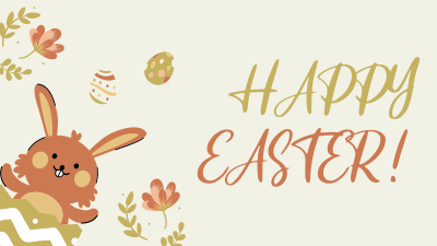 Cute Bunny Easter Facebook event cover Image Preview