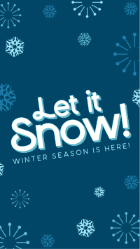 Let It Snow Winter Greeting Instagram Reel Preview