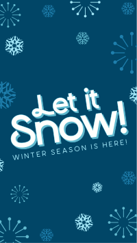Let It Snow Winter Greeting Instagram reel Image Preview