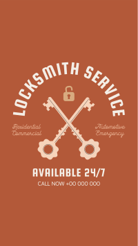 Vintage Locksmith Instagram Story Design