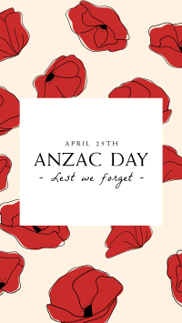 Anzac Day Pattern Facebook Story Design