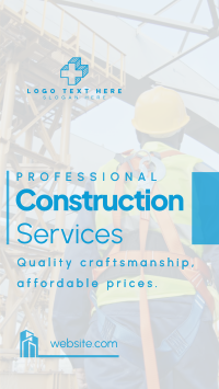 Professional Construction Services YouTube Short Preview