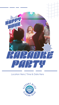 Karaoke Party Hours Facebook Story Design