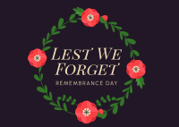 Geometric Poppy Remembrance Day Postcard Image Preview