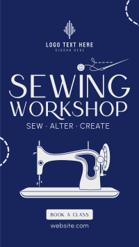 Sewing Workshop Facebook Story Design