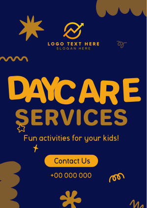 Scribble Shapes Daycare Poster Image Preview