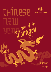Playful Chinese Dragon Poster Image Preview