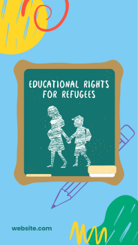 Refugees Education Rights Instagram Story Design