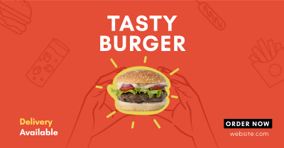 Burger Home Delivery Facebook ad Image Preview