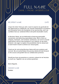 Classic Art Deco Letterhead Image Preview