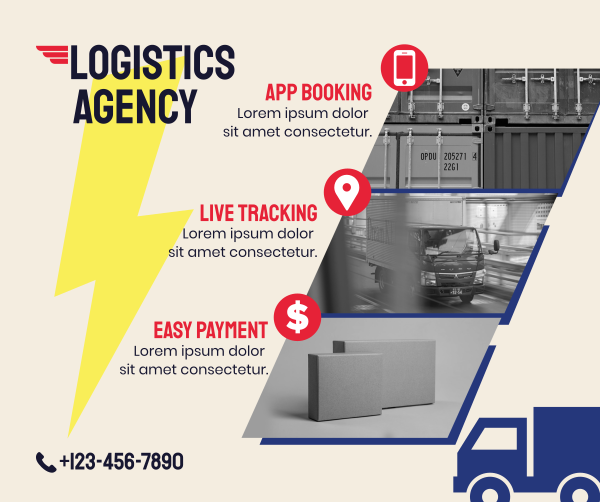 Cargo Delivery Service Facebook Post Design Image Preview