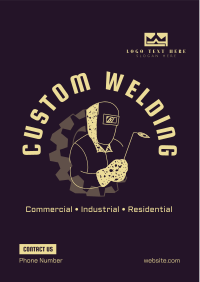 Custom Welding Badge Flyer Design