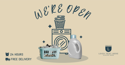 Laundry Shop Launch Facebook ad Image Preview