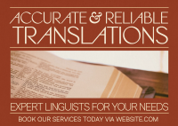 Modern Translation Services Postcard Image Preview