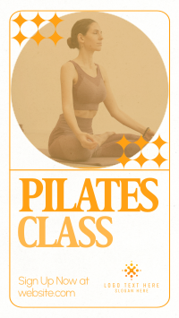 Modern Nostalgia Pilates Class TikTok Video Design