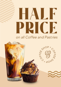 Half Price Coffee Flyer Design