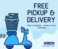Laundry Pickup and Delivery Facebook Post Design