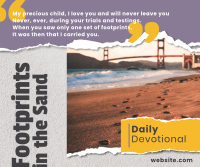 Footprints in the Sand Facebook post Image Preview