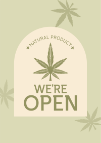 Open Medical Marijuana Poster Design