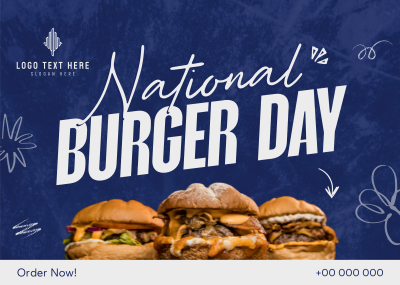National Burger Day Postcard Image Preview