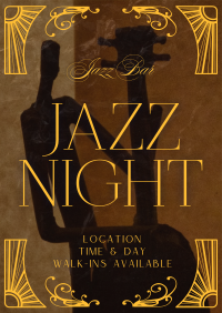 Art Nouveau Jazz Day Flyer Design