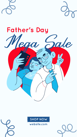 Lets Take A Selfie Papa Sale Facebook story Image Preview