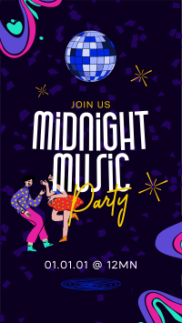 Midnight Music Party Instagram reel Image Preview