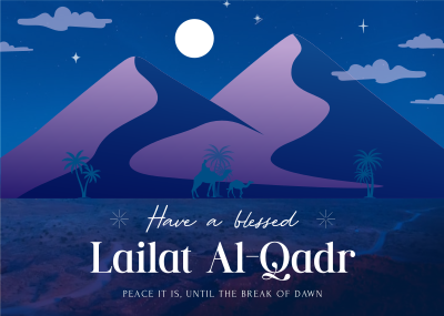 Blessed Lailat al-Qadr Postcard Image Preview