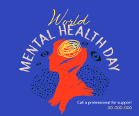 Support Mental Health Facebook Post Design