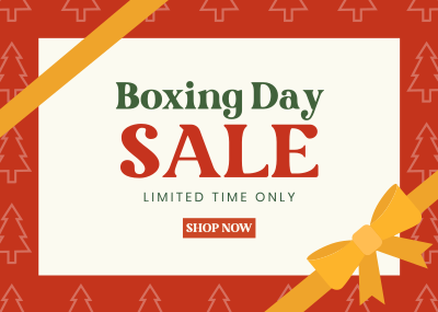 Boxing Day Sale Postcard Image Preview