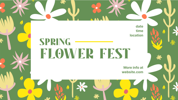 Flower Fest Facebook Event Cover Design Image Preview