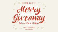 Merry Giveaway Announcement Facebook event cover Image Preview