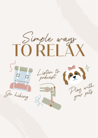 Cute Relaxation Tips Flyer Design