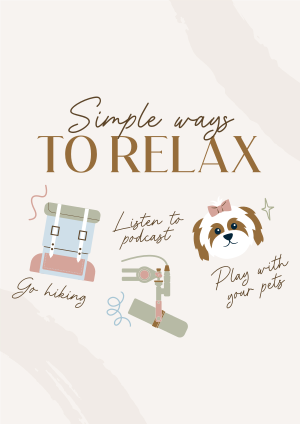 Cute Relaxation Tips Flyer Image Preview